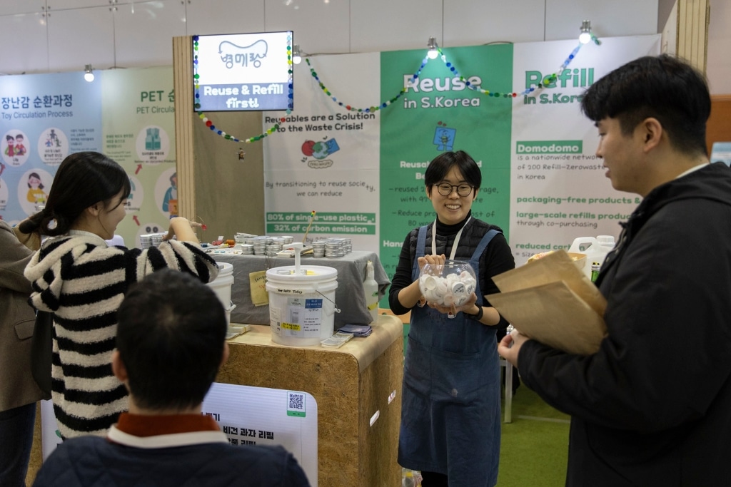 The Republic of Korea's Rethinking Plastic Life Exhibition at INC-5 in Busan in November 2024.