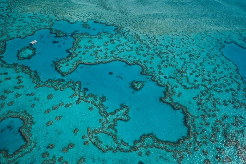 Aerial image of the Great Barrier Reef